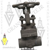 تصویر شیرفلکه کشویی "1/2 اینچ فولادی کلاس 800 جوشی GATE VALVE 1/2" #800 A105 SW