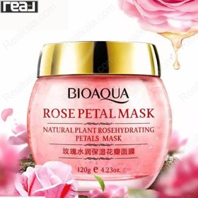 تصویر ماسک رطوبت رسان گل رز 120گرم بیوآکوا ا Bioaqua Rose Petal Mask 120g Bioaqua Rose Petal Mask 120g