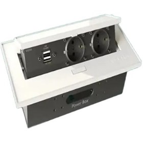 تصویر پریز کابینتی توکار ویرا ۲ عدد ارت دار 