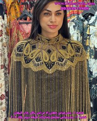 تصویر رودوشی مجلسی هندی کریستال 