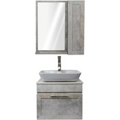 تصویر ست کابین روشویی و آینه چارسو مدل لستا Lesta (سایز 60) 