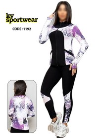 تصویر ست سویشرت شلوار ورزشی زنانه کد 005 womens sweatshirt and sports pants set code 005