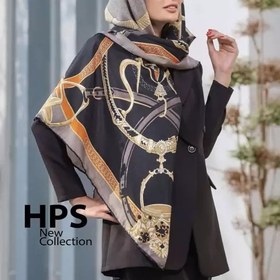 تصویر روسری نخ ژاکارد اعلا دور دست دوز hps 