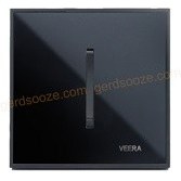 تصویر پریز تلفن دو سوکت ویرا مدل شهاب مشکی مشکی Veera Switch And Sockets Shahab Black Black