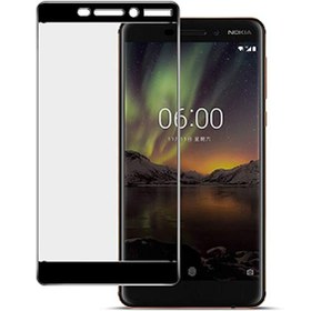 تصویر گلس نوکیا NOKIA 6 مدل شیشه ای فول تمام صفحه 