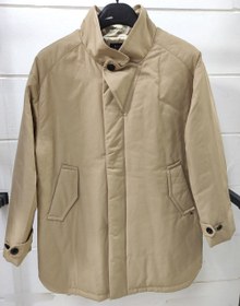 تصویر کاپشن کرمی ساده 0090/مناسب سایز LوXl/وارداتی 