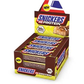 تصویر پروتئین بار های اسنیکرز با 22 گرم پروتئین بسته 12عددی Snickers Hi Protein Bar