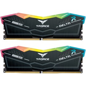 تصویر رم TeamGroup T-Force DELTA RGB DDR5 32GB Dual 6000MHz CL38 - Black 