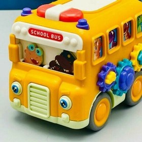 تصویر اسباب بازی اتوبوس قدرتی نشکن با کیفیت برای کودکان 
