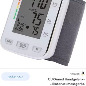 تصویر فشارسنج مچی CURAmed، روش اندازه گیری نوسان سنجی تمام اتوماتیک، هشدار ریتم قلب CURAmed Wrist Blood Pressure Monitor, Fully Automatic Oscillometric Measurement Method, Heart Rhythm Warning