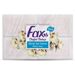 تصویر صابون فَکسFAX مدلKLASIK SAF SABUN کلاسیک 4 عددی (500 گرم) FAX SOAP KLASIK SAF SABUN Classic 4 pieces (500 grams)