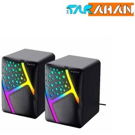 تصویر اسپیکر کامپیوتر هویت Stereo Computer Speaker SK763 دو تکه Stereo Computer Speaker SK763