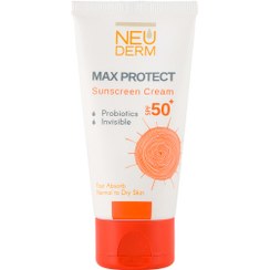 تصویر کرم ضد آفتاب بی رنگ مکس پروتکت نئودرم Neuderm max protect sunscreen cream