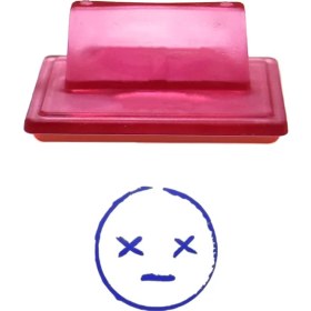 تصویر مهر طرح ایموجی صورت مدل چشم ضربدری 