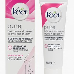 تصویر کرم موبر ویت مناسب پوست نرمال حجم 100 میل Veet Pure Hair Removal Cream for Normal Skin 100ml