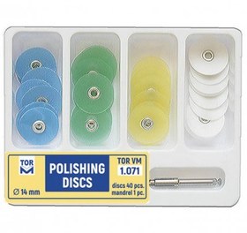 تصویر کیت دیسک پرداخت بدون مرکز تک رنگ ۴۰ عددی تور وی ام - torvm Stem Discs 1.620 