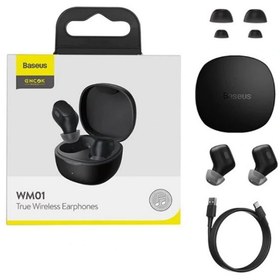 تصویر هندزفری بلوتوث دوگوش بیسوس Baseus WM01 ا Encok True Wireless Earphones NGWM01-01 Encok True Wireless Earphones NGWM01-01