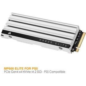 تصویر اس اس دی 1 ترابایت کورسیر مدل MP600 ELITE Heatsink PCIe 4.0 NVMe M.2 2280 White Corsair MP600 ELITE Heatsink PCIe 4.0 NVMe M.2 2280 White 1TB Internal SSD