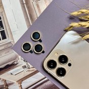 تصویر محافظ لنز نگین دار طلایی - Iphone 11 Golden Jeweled Lens Protector