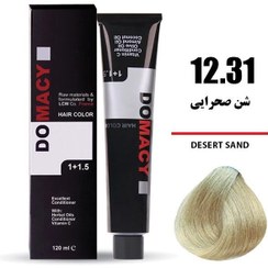 تصویر رنگ مو دوماسی شماره ۱۲.۳۱ رنگ شنی صحرایی حجم ۱۲۰ میلی لیتر 
