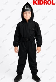 تصویر سرهمی نگهبان اسکویید گیم بچگانه (بازی مرکب) مشکی 