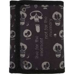 تصویر کیف پول برزنتی طرح Funny Skulls 