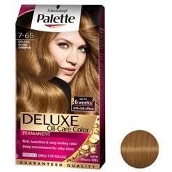 تصویر کیت رنگ مو پلت Palette سری Deluxe رنگ دارچینی طلایی شماره 65-7 حجم 50ml 