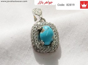 تصویر مدال نقره فیروزه نیشابوری ظریف کد 82819 