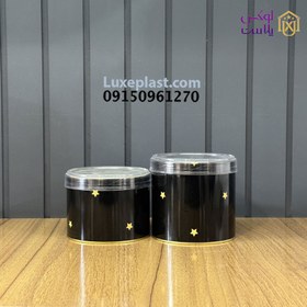 تصویر قوطی فلزی مشکی کد 9334 