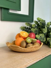 تصویر کاسه بامبو طرح گل 