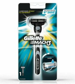 تصویر خود تراش ژیلت مچ تری به همراه یک یدک Gillette Mach3 Razor with 1 More Cartridge