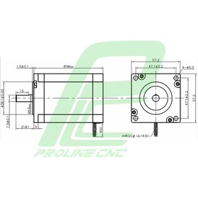 تصویر استپ موتور سی ان سی 22 کیلوگرم بر سانتی متر نما 23 برند لیدشاین مدل 57HS22 StepperMotor Leadshine 57HS22