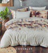 تصویر روتختی بژ طرح‌دار دونفره کاوری مدل Demre 