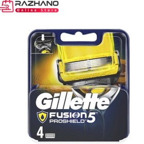 تصویر بسته 4 عددی یدک فیوژن 5 پروشیلد ژیلت gillette fusion 5 proshield blades