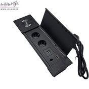 تصویر پریز توکار ملونی مدل ۶ سوکت با شارژر وایرلس 