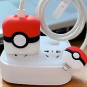 تصویر محافظ شارژر سیلیکونی ۴ تیکه طرح میکی موس مناسب آیفون ۴ 