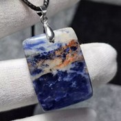 تصویر گردن آویز سنگ سودالیت معدنی کد 32251 