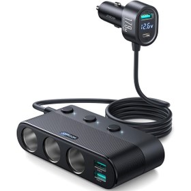 تصویر شارژر فندکی فست شارژ جویرم مدل JR-CCL01 ظرفیت ۱۷۹ وات 