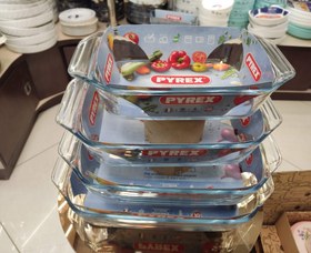 تصویر چهار تابه مستطیل پیرکس 