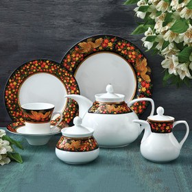 تصویر سرویس چینی 108 پارچه زرین طرح Zarin Simorgh Dinnerware Set -108 PCS