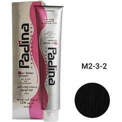 تصویر رنگ موی پادینا سری M (زیتونی) شماره M2-3-2 رنگ قهوه ای زیتونی تیره حجم 100ml Padina hair color DARK MATT BROWN NUM M2100 mL