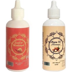 تصویر روغن تقویت کننده مو، مژه و ابرو مرهم یاب مدل آرگان و حلزون حجم 80 میلی لیتر مجموعه 2 عددی 