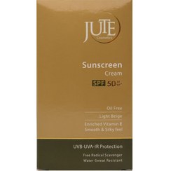 تصویر کرم ضد آفتاب Spf50 بی رنگ مناسب انواع پوست 40میل ژوت Jute Spf50 Sunscreen Cream For All Skin Types 40ml