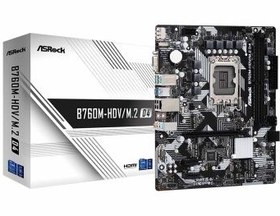 تصویر مادربرد ازراک مدل ASRock B760M-HDV M.2 DDR4 ASRock B760M-HDV M.2 DDR4 Intel LGA1700 MATX 90-MXBL40-A0UAYZ Motherboard