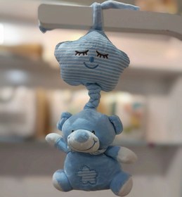 تصویر آویز نخکش موزیکال خرس و خرگوش 