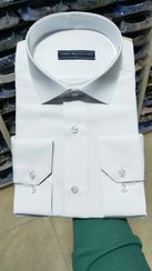 تصویر پیراهن سفید مردانه مجلسی طرح TOMMY HILFIGER پارچه دوشین - L 