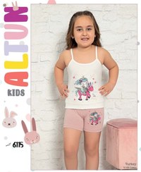 تصویر تاپ و شورت ست بچگانه دخترانه آلتون کد 6115 ا Altun T-Shirt, Short, Set For Children's, Code 6115 Altun T-Shirt, Short, Set For Children's, Code 6115