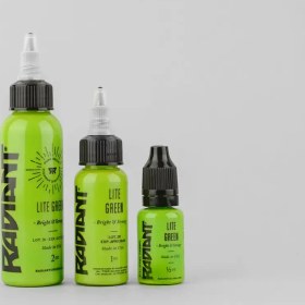 تصویر رنگ تتو اورجینال رادیانت سبز 15 میل radiant tattoo ink green 15