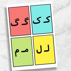 تصویر فایل پی دی اف مجموعه کامل حروف الفبای فارسی اول ابتدایی مناسب تزیین کلاس 