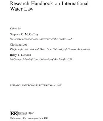خرید و قیمت دانلود کتاب Research Handbook on International Water Law ...